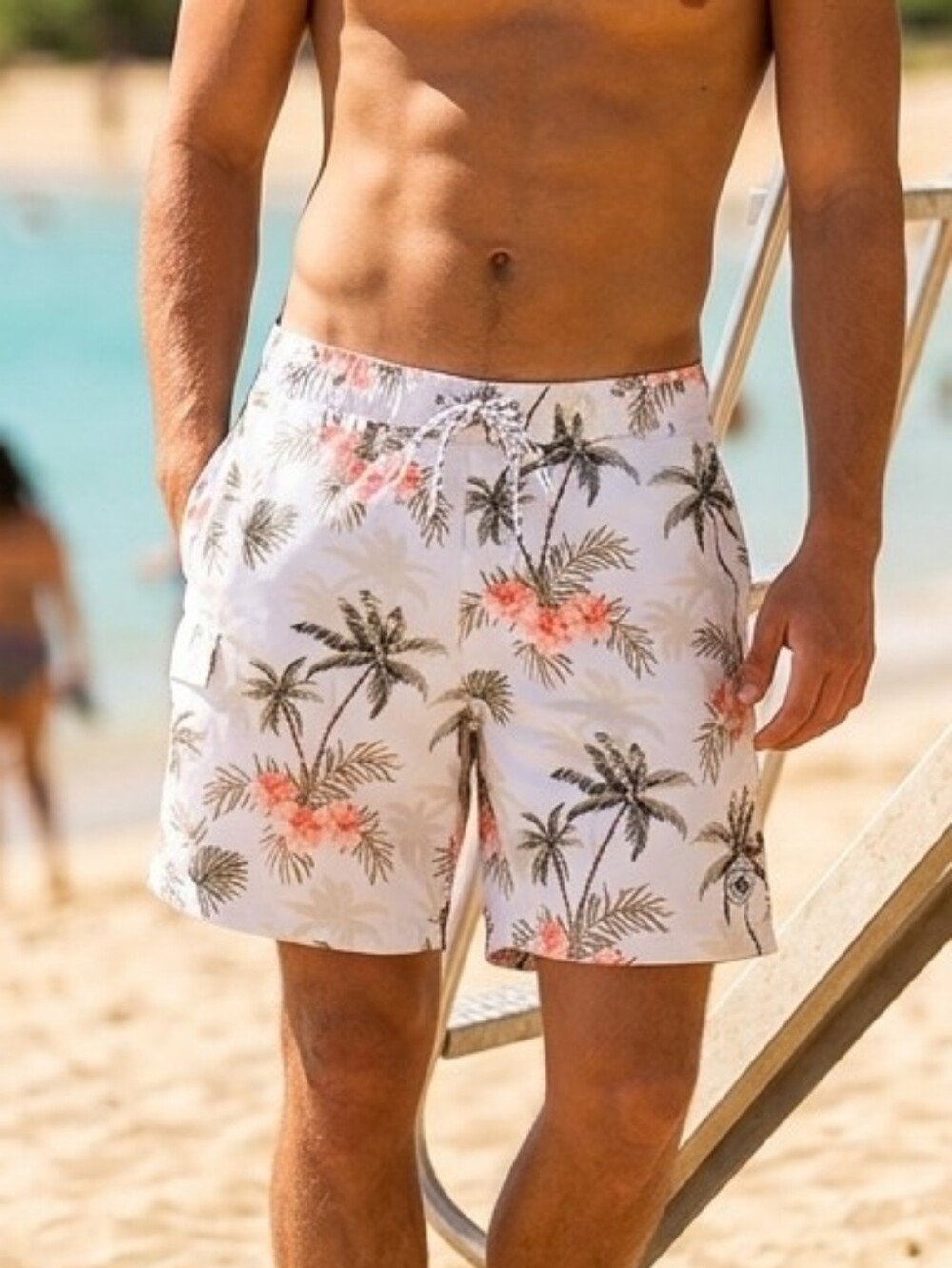 Spicy Tuna Mens Swimming Trunks Size Large Tropical Beach Cruise Resortwear